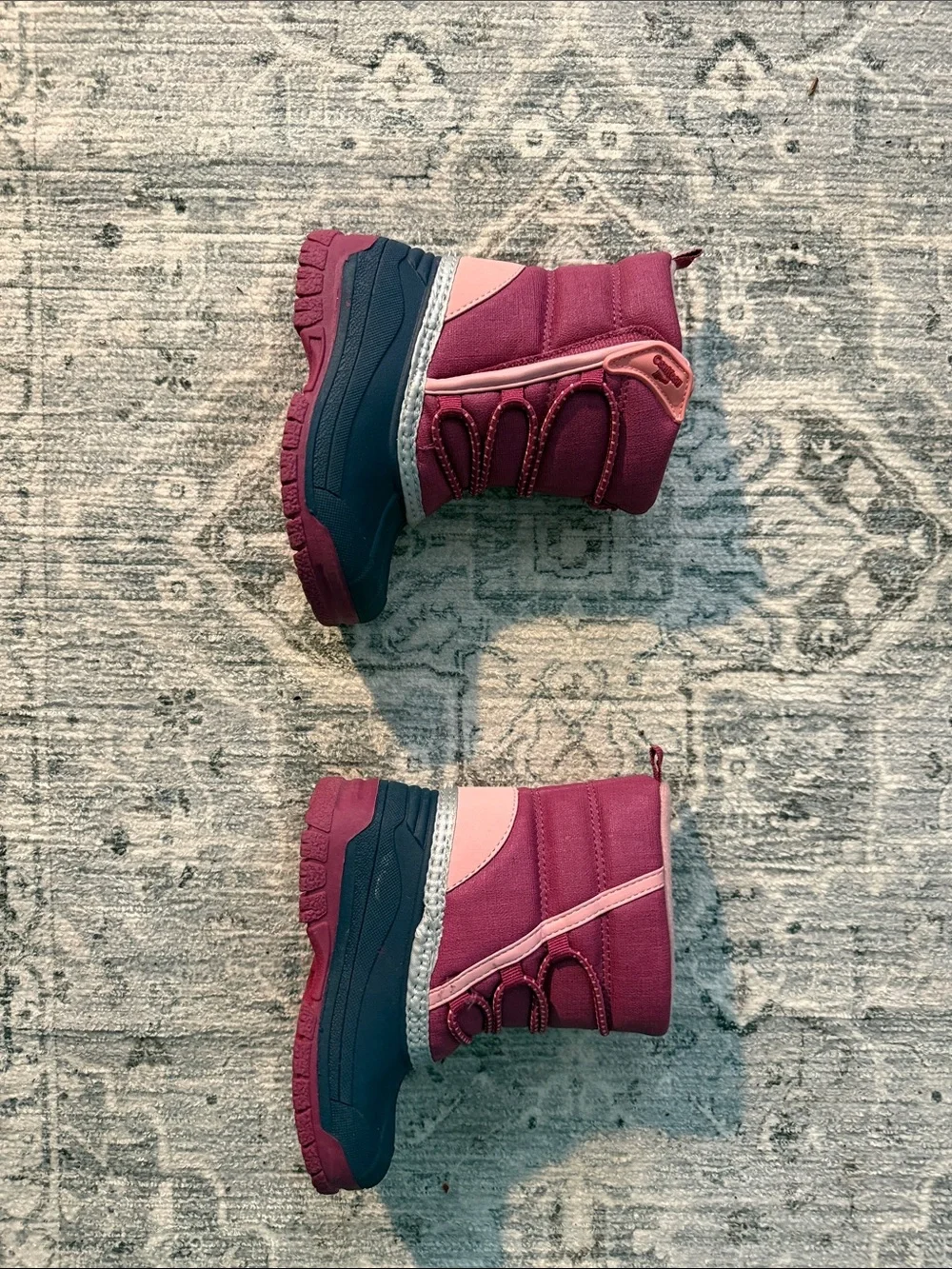 OshKosh B'gosh Pink and Navy Kids Snow Boots